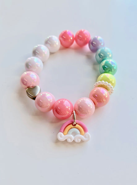 Red Bobble Pastel Arch Bracelet